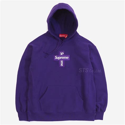 Supreme Cross Box Logo Hooded Sweatshirt Ugshaft