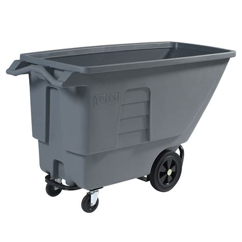 Shop Toter 20197 Gallon Textured Industrial Gray Plastic Wheeled Trash