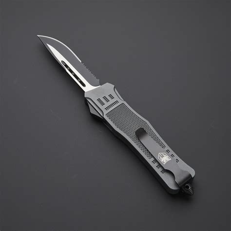 Drop Point Serrated Blade Gray Small Cobratec Touch Of Modern