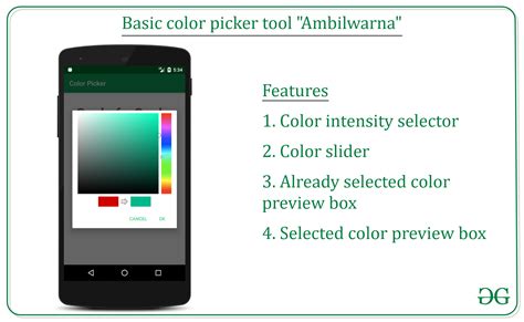 How To Create A Basic Color Picker Tool In Android Geeksforgeeks