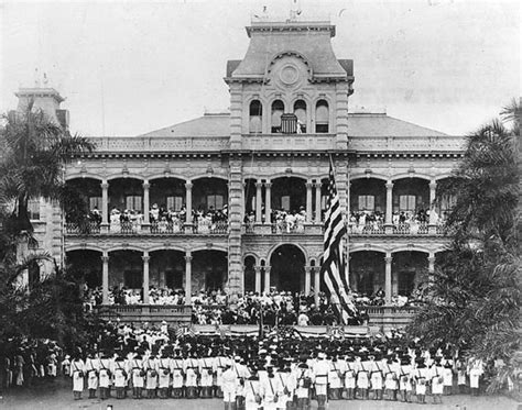 Annexation Ceremony Of Hawaii At ʻiolani Palace August 12 1898