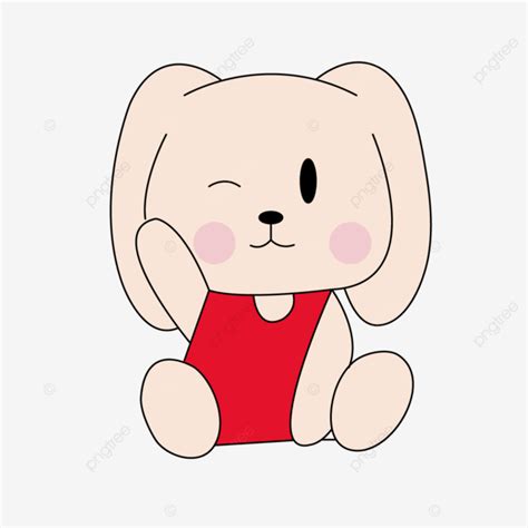 Bunny With Red Dress Bunny Rabbit Red Png And Vector With