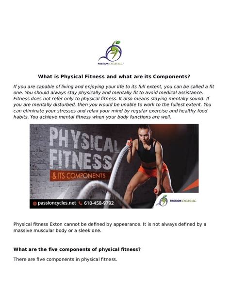 What Is Physical Fitness And What Are Its Components