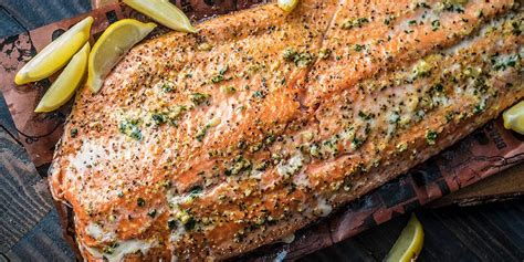 A simple dressing of dijon mustard and lemon juice is the perfect finish. Garlic Salmon Recipe | Traeger Grills