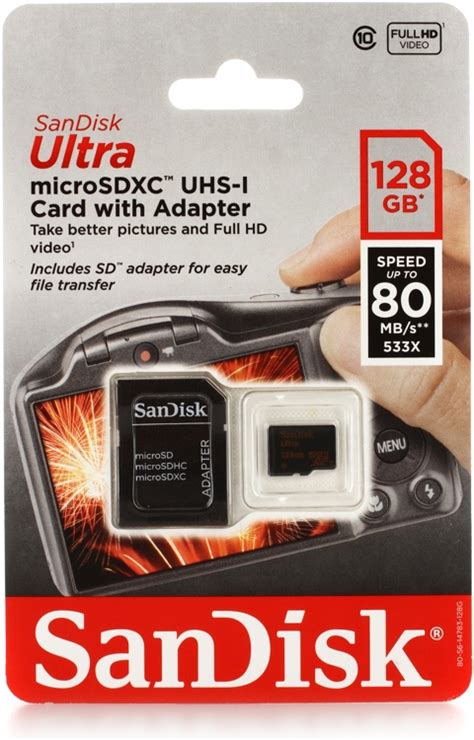 Sandisk 128gb Ultra Microsdxc Uhs I Memory Card With Adapter Adapter View