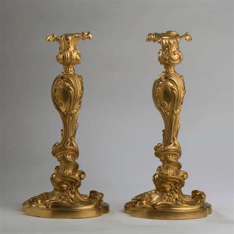 Pair Of Louis Xv Style Gilt Bronze Candlesticks At 1stdibs
