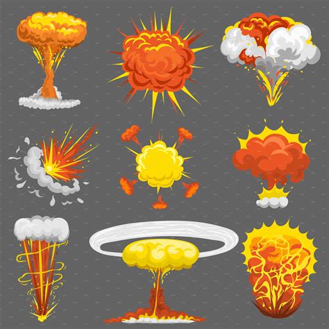 Cartoon Explosion Boom Effect Explosion Drawing Amazing Art Painting