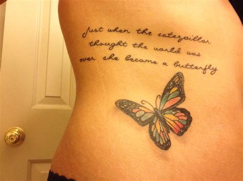 Butterfly Tattoo On Wrist With Quote Novix Nick