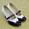 The Penny – Black & White Patent Leather Mary Jane – Vintage Retro ...