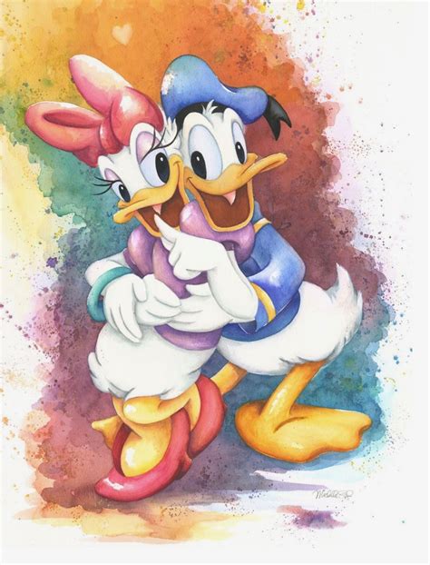 Donald Duck Date With Daisy Disney Fine Art Disney Art Disney