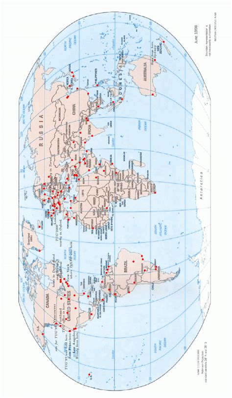 Labels Placed Over A Map Of The World Robinson Projection With The