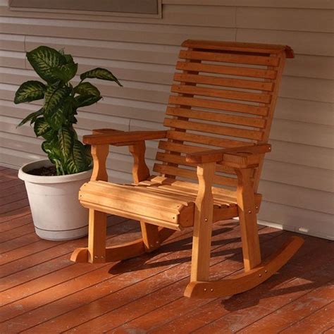 Centerville Amish Heavy Duty 600 Lbs Roll Back Outdoor Rocker Classic