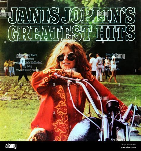 Janis Joplin Compilation Lp Front Cover Greatest Hits Stock