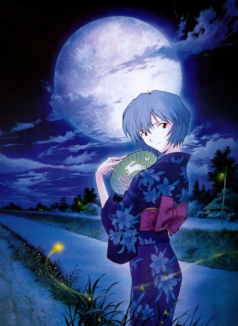 Anime Neon Blue Wallpaper — Animwallcom
