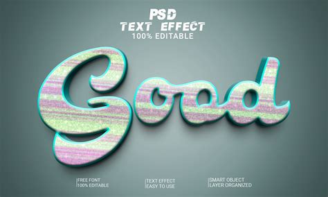 Good 3d Text Effect Editable Psd File Graphic By Imamul0 · Creative Fabrica