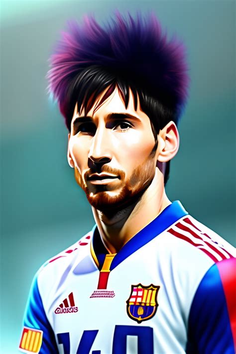 Lexica Lionel Messi Drawn As An Anime Character With A Crown Floating