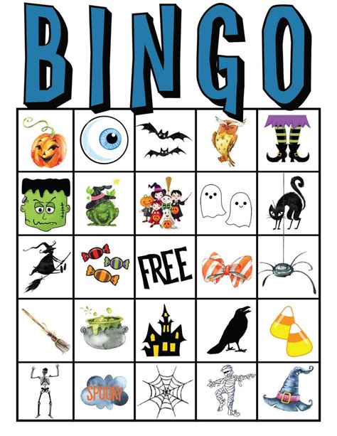 Kids Halloween Party Bingo Cards Free Printable