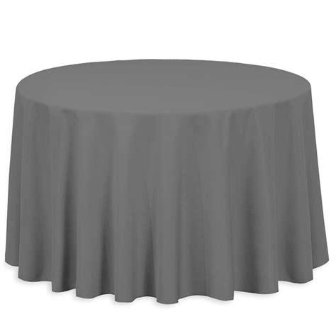 120″ Polyester Round Tablecloth Charcoal Adhores Team Portal