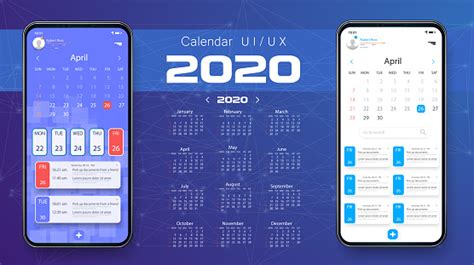 Mobile event app software lets event planners create a custom g2 crowd top performer for 2020, 2019, and 2018. Mobile App Calendar 2020 Template Creative Design List And ...