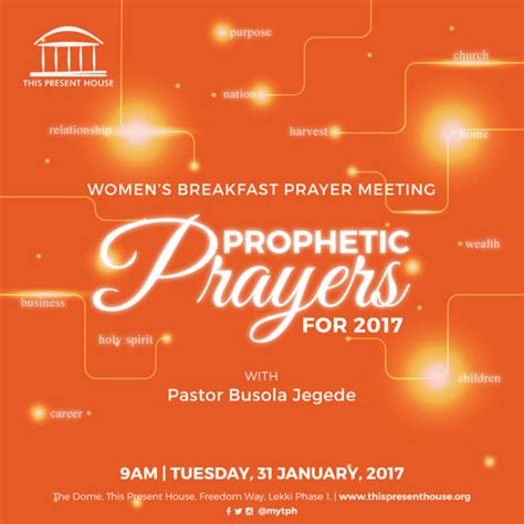 Prophetic Prayers For 2017 With Pastor Busola Jegede At This Present