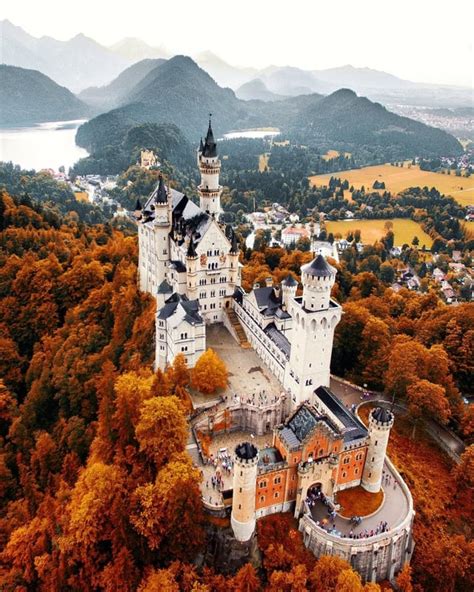 Neuschwanstein Castle From Above Rpics