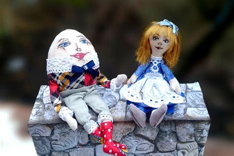 Humpty Dumpty And Alice In Wonderland Fairy Tales Stuffed Egg Etsy