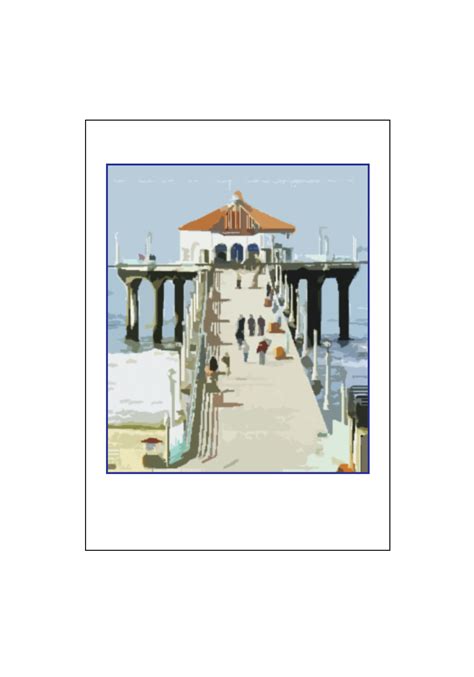 Manhattan Beach Pier Note Card Set — Social Butterfly Designs