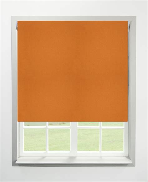 Phoenix Burnt Orange Daylight Roller Blind From Net Curtains Direct