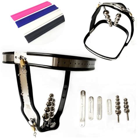 Chastity Pants T Type Female Chastity Belts With Anal Plug Vaginas Plug Two Bolt Stainless Steel