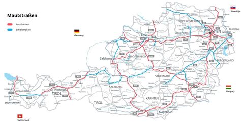 Toll Routes Austria With Detailed Map Vignetteaustria