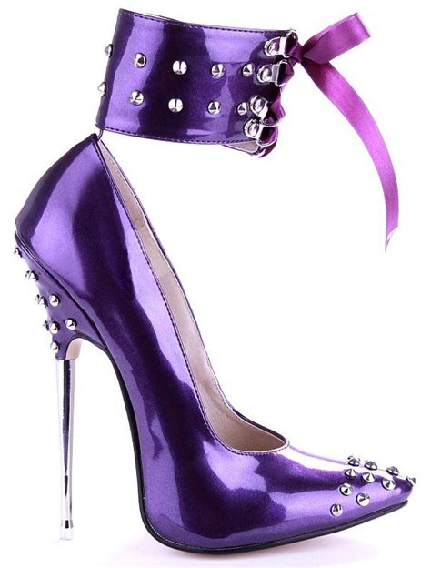 Purple Patent Leather High Heels With Bow Heels Women Shoes Womens High Heels