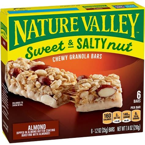 We try every flavor of nature valley sweet and salty granola bars serious eats. Nature Valley Sweet & Salty Nut Almond Granola Bars - 6ct ...