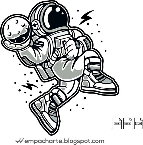 Recursos Graficos Chapines Astronaut Slam Dunk Vector Astronauta