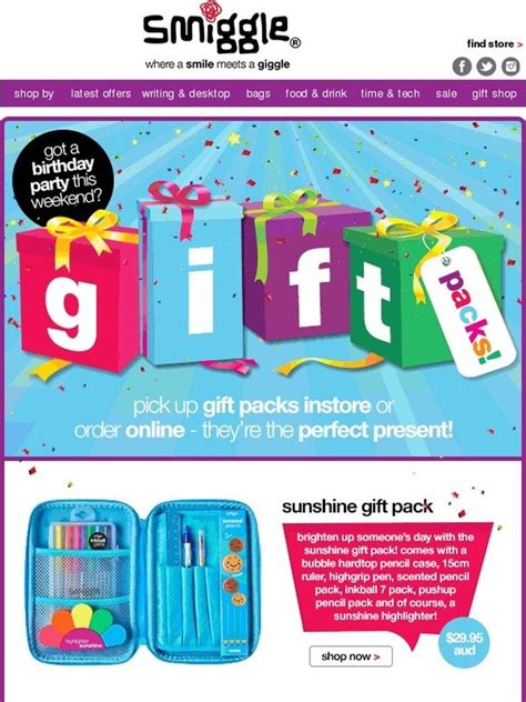 Smiggle Smiggle T Packs The Perfect Present Milled