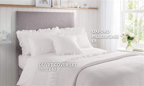 Grace White Bedding Collection Dunelm White Bedding Bed Bedding Collections