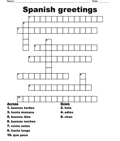 Spanishenglish Greetings Word Search Wordmint