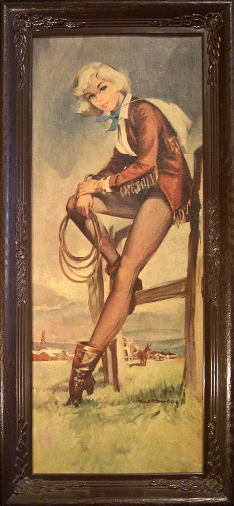 Vintage Cowgirl Pin Up Print