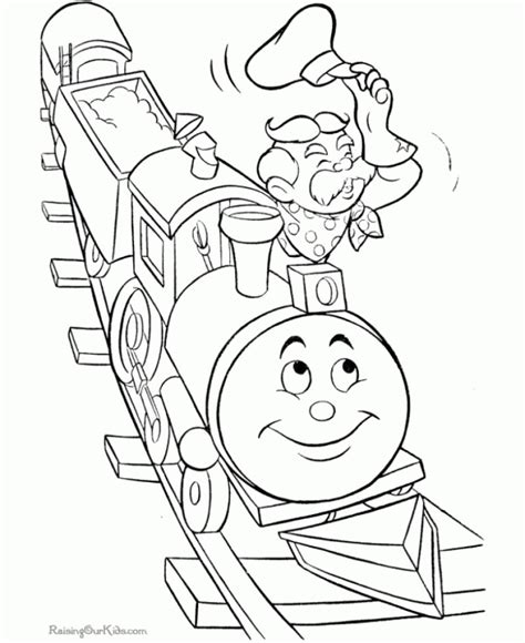 train coloring pages printable  kids