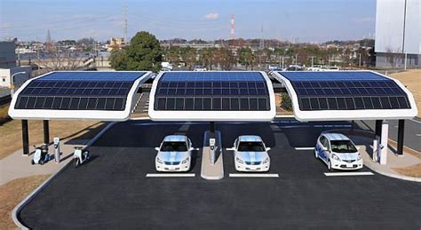 Solar Pv Sunshade Parking Lot Ev Charging System