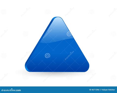 Blue Triangular 3d Icon 2 Stock Vector Illustration Of Internet 4671396