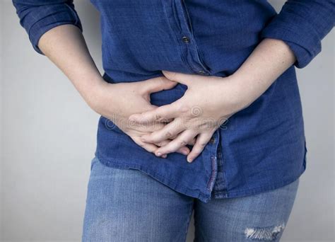 A Woman Suffers From Pain In The Appendix Acute Appendicitis Crohn S Disease Or Inflammatory