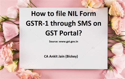 Filing Nil Form Gst Return Through Sms On Gst Portal