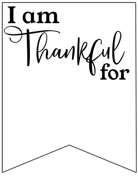 Free I Am Thankful For Printable