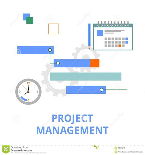 Vector Project Management Stock Vector Illustration Of Gear Time