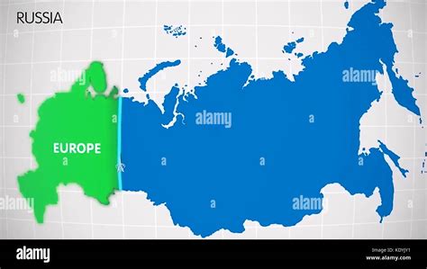 The Division Of Europe And Asia On The Map The City Ekaterinburg