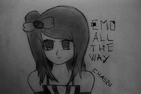Anime Cute Emo Girl Drawing By Chassu On Deviantart