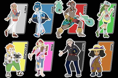 Neo Alola Gym Leaders By Xxnightwindxx Cool Pokemon Cards Pokemon