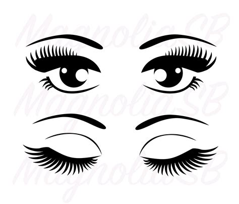 Paper Scrapbooking Lips Svg Eyelashes Svg Lashes Svg Makeup Svg Eye Svg