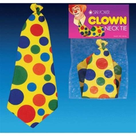 21 Big Jumbo Clown Long Neck Tie Circus Polka Dots Yellow Funny Joke Costume Ebay