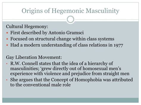 Ppt Hegemonic Masculinity Rethinking The Concept Powerpoint